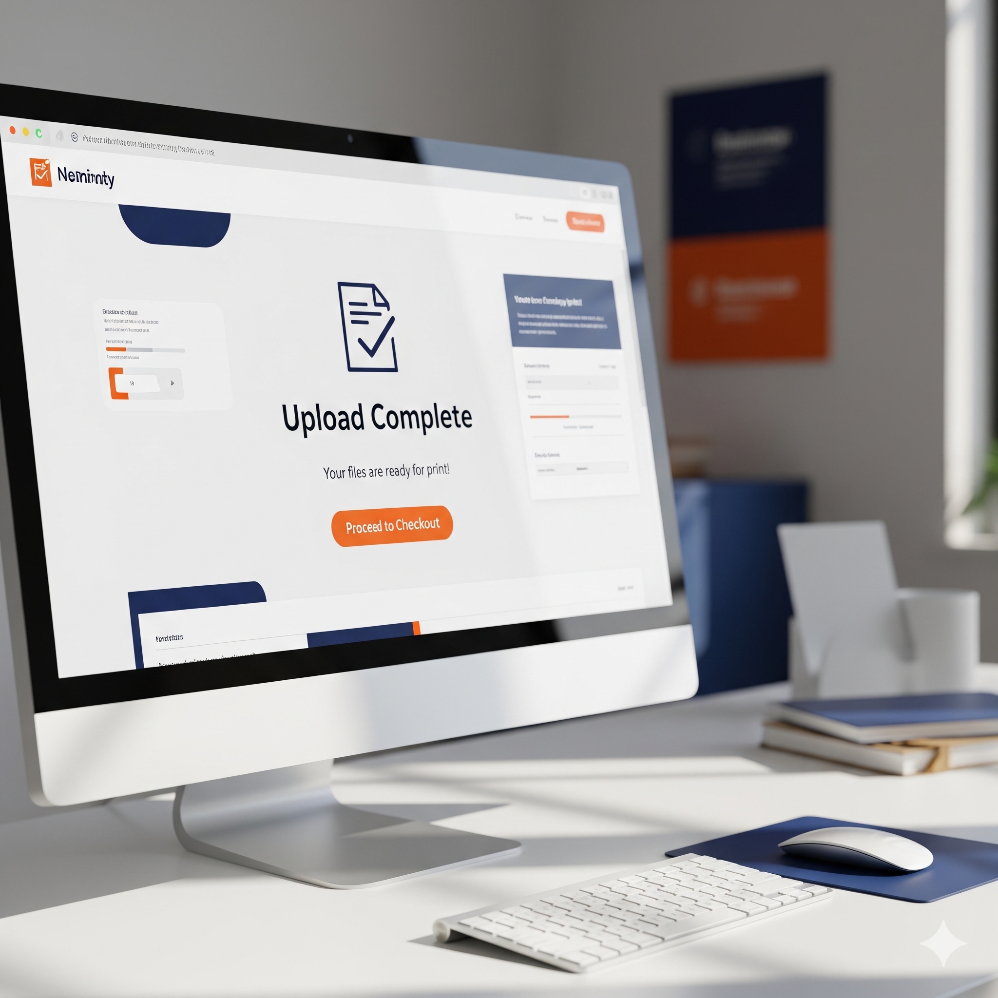 Ai画像を修正し、入稿データをアップロードしているイメージ