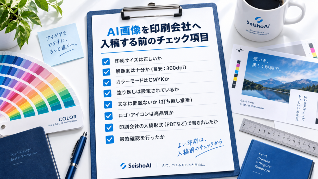 AI画像を印刷会社へ入稿する前のチェック項目