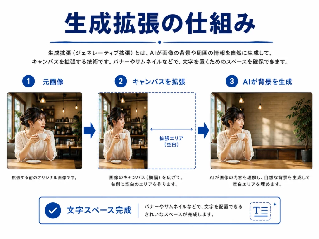 AI画像で文字スペースがない構図と余白を追加して広告に使いやすくした構図の比較