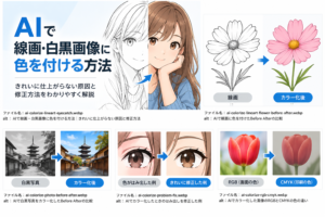 AIで線画・白黒画像に色を付ける方法