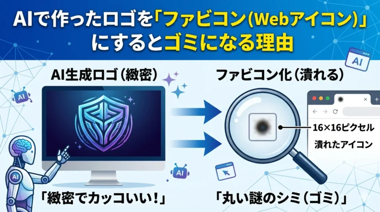 AIで作ったロゴを「ファビコン（Webアイコン）」にするとゴミになる理由