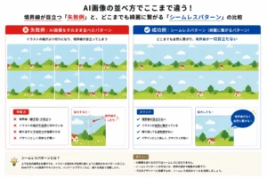 AIで作った柄を「包装紙」に印刷したらズレた！？シームレスパターンの罠