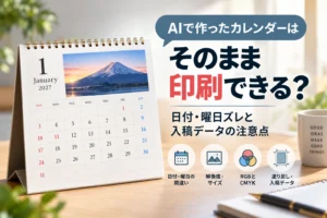 AIで作ったカレンダーを印刷する際の日付・曜日ズレや入稿データの注意点