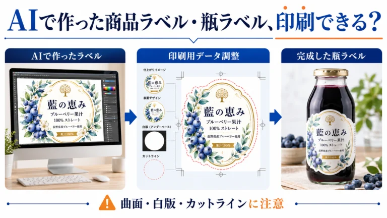 AIで作った商品ラベル・瓶ラベル、印刷できる？
